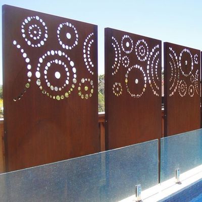 Villa Corten Steel Privacy Panels Garden Corten Panel Fence