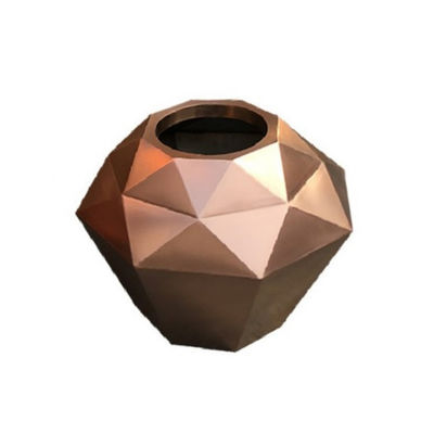 Vasi da fiori irregolari SS304 Rose Gold Planter Vertical del metallo