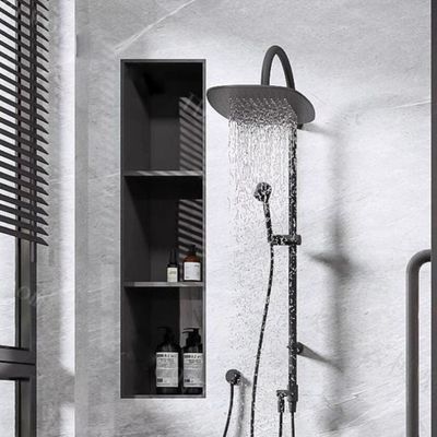 Wall Mounted Black Stainless Steel Shower Niche For Bathroom Use