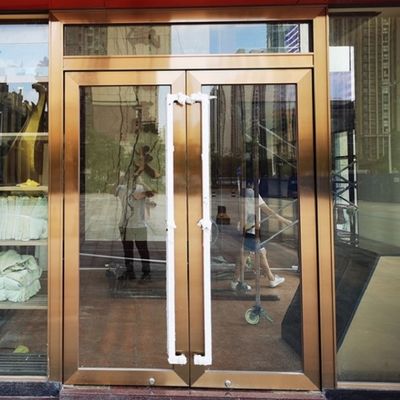 Hairline Finish Main Door SS Decorative Entry Door Ornamental Entryway