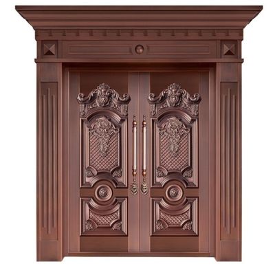 Entrata principale bronzea decorativa impressa ottone della doppia porta della porta di entrata