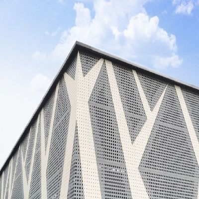 Aluminum Perforated Metal Wall Panels Laser Cut Decorative Perforated Metal Sheet