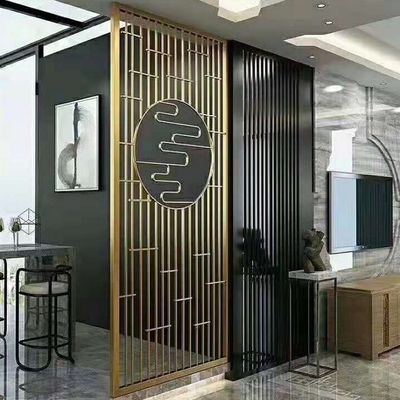 Interior Gold Laser Cut Metal Privacy Screen Customized Color And Size