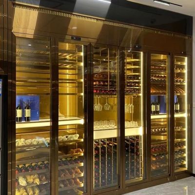 Hotel Villa Wine Storage Cabinet Temperature Control Decorative Metalwork Modern