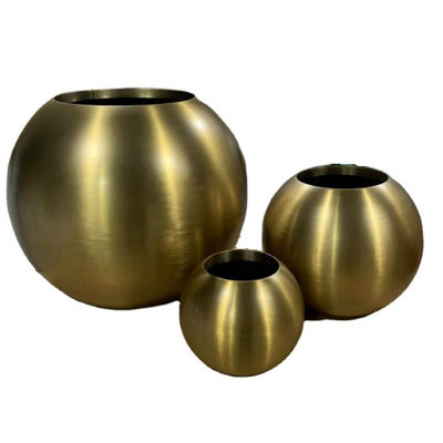 Round Stainless Steel 1000mm Metal Flower Planter Pot Outdoor Spheroidal Large