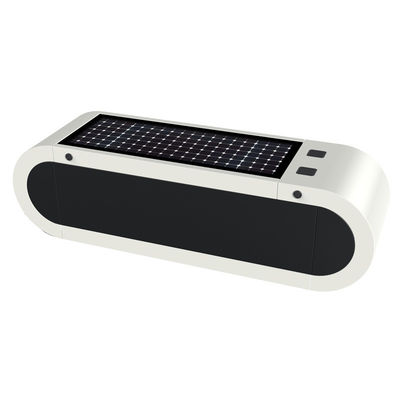 Weiße runde Smart Bench Außenmöbel Sonnenbank mit WIFI und Licht