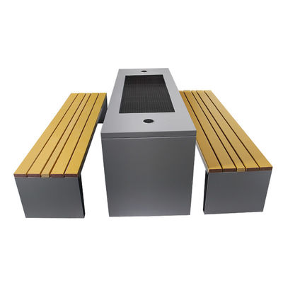 Ηλιακό έξυπνο τραπέζι και πάγκο συνδυασμός εξωτερικό πολυλειτουργικό έξυπνο πάγκο