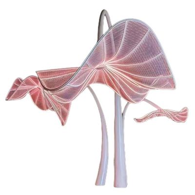 Εξωτερικά δημιουργικά φωτιστικά σκάλπτου με τρομπέτα Μεγάλο κήπο Μεταλλικά διακοσμητικά φώτα