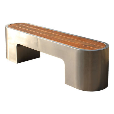New Design Garden Ellipse Long Chair Outdoor Metal And Wood Park Bench