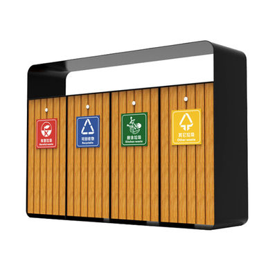 3/4 Compartment Trash Bin Cleaning Equipment Stainless Steel Garbage Cans