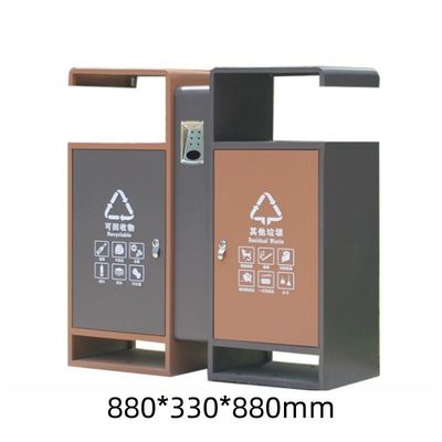 बाहरी अपशिष्ट प्रबंधन के लिए आधुनिक स्टेनलेस स्टील कचरा कंटेनर